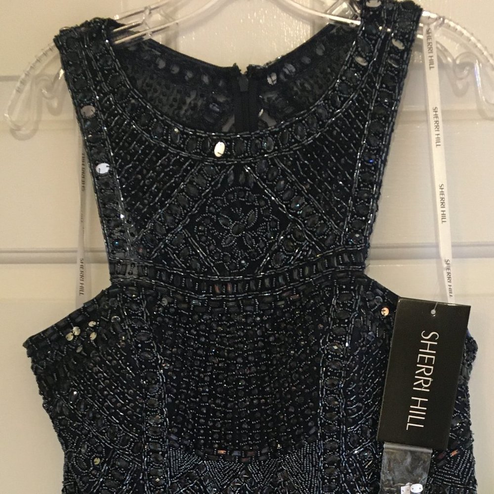 NEW Sherri Hill Navy Shorty Style # 51302